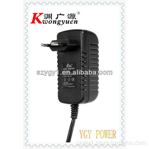 EUR Plug 12V 2A AC DC Power Adapter with 5.5*2.1mm DC Plug for Camera